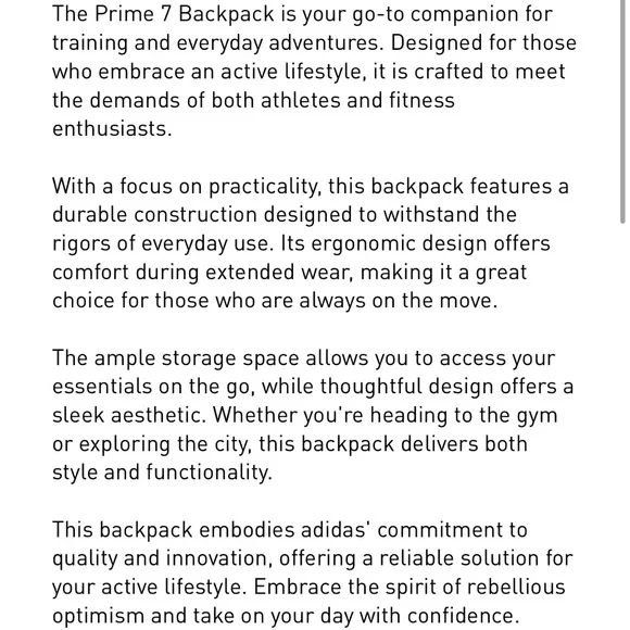 Adidas Prime 7 backpack in warm clay - Picture 6 of 10